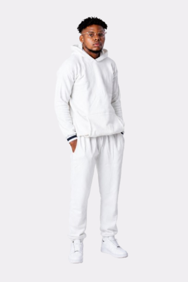 Essential Fleece Tracksuit – White