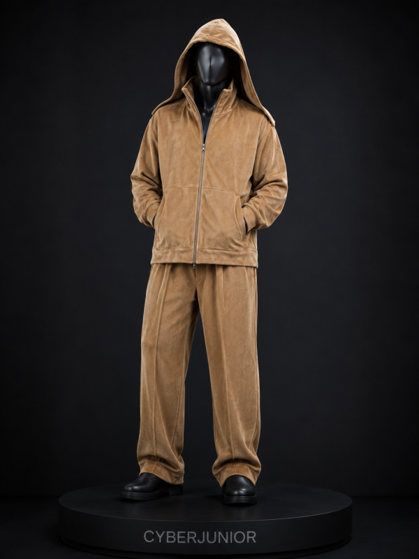 Shadow Hood Velour Tracksuit